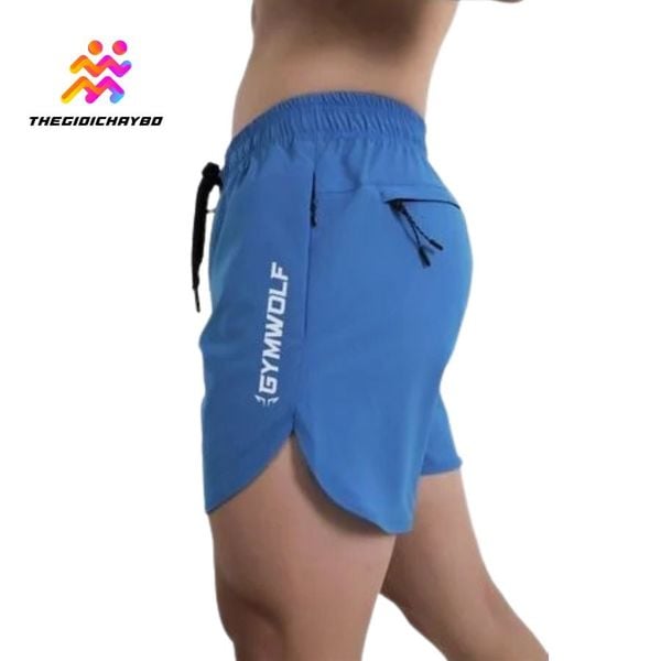  Quần Chạy Bộ Gymwolf Easy Fast & Fly W48 - Màu Xanh Dương 