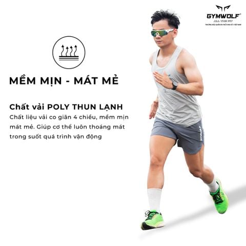  Áo Ba Lỗ Thể Thao Thương Hiệu Gymwolf  - Màu Navy 