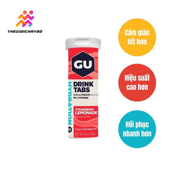  Viên sủi điện giải GU vị dâu chanh 