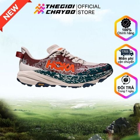  Giày Chạy Bộ Nam Hoka Speedgoat 6 Wide - Putty / Blue Twilight 