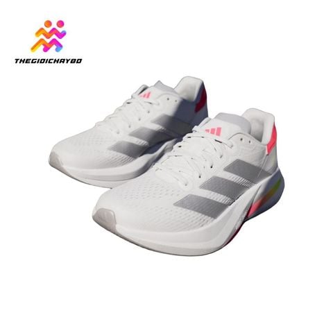  Giày Chạy Bộ Nữ Adidas Duramo Speed 2 - White / Silver Metallic / Lucid Red 