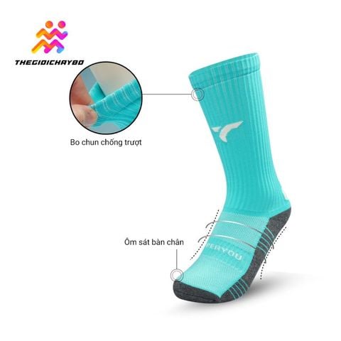  Tất Thể Thao Unisex Upper You Cổ Dài SPM4001 - Xanh bơ 