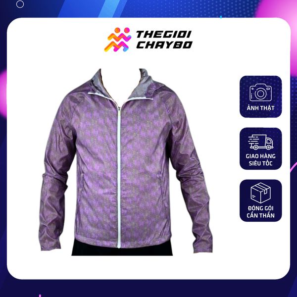  Áo Khoác Chạy Bộ Aspire Một Màu Có Nón APK103 - Tím 