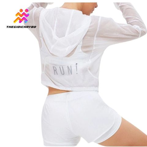  Áo Khoác Chạy Bộ Nữ RunTiger 5906B - Màu Trắng 