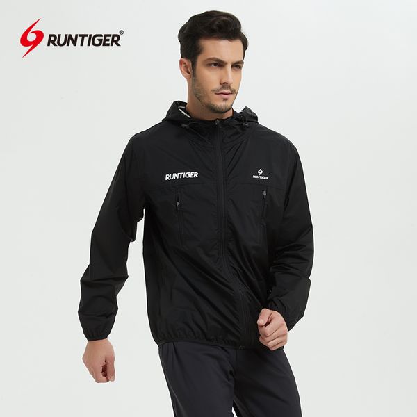  Áo Khoác Chạy Bộ Nam RunTiger 767 - Màu Đen 