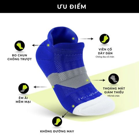  Tất/Vớ Cổ Ngắn Upper You Light Cushion SPM2002 - Trắng 