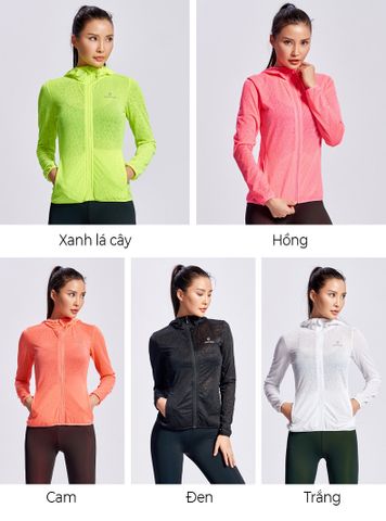  Áo Khoác Chạy Bộ Nữ RunTiger 4080A - Màu Trắng 