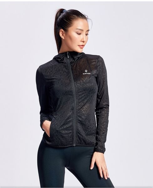  Áo Khoác Chạy Bộ Nữ RunTiger 4080A - Màu Đen 