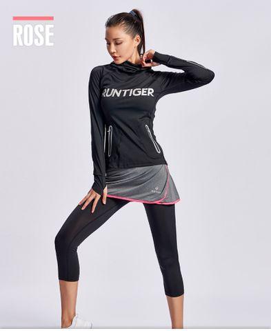  Quần Lửng Legging Nữ RunTigerR 4229 Nâng Mông - Màu Xám 