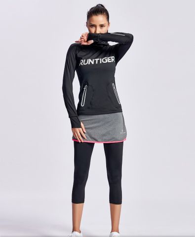  Quần Lửng Legging Nữ RunTigerR 4229 Nâng Mông - Màu Xám 