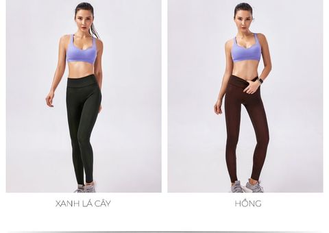  Quần Dài Chạy Bộ Nữ RunTiger 4449 _ Màu Đen Cam 