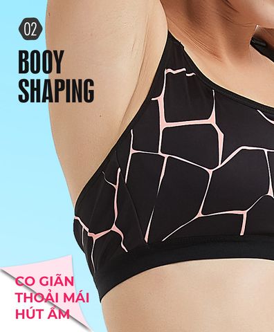  Áo Bra Chạy Bộ Nữ RUNTIGER 4488 - Màu Đen Cam 