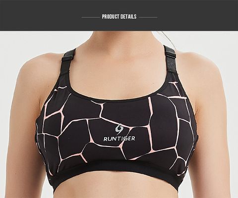  Áo Bra Chạy Bộ Nữ RUNTIGER 4488 - Màu Đen Cam 