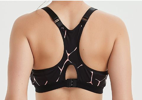  Áo Bra Chạy Bộ Nữ RUNTIGER 4488 - Màu Đen Cam 