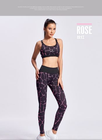  Quần Dài Chạy Bộ Nữ RUNTIGER 4489 - Màu Đen Rose 