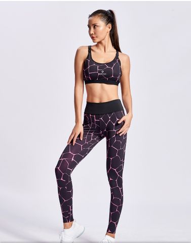  Quần Dài Chạy Bộ Nữ RUNTIGER 4489 - Màu Đen Rose 