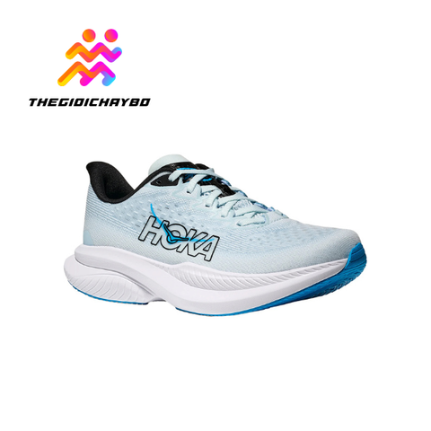  [MUA 1 ĐÔI GIẢM 35%, MUA 2 ĐÔI GIẢM 50%] Giày Chạy Bộ Nữ Hoka Mach 6 Wide Road - Tundra Blue / Raindrop 