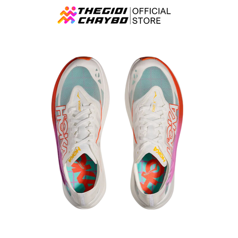  Giày Chạy Bộ Unisex Hoka Rocket X 2 - Frost / Lava 