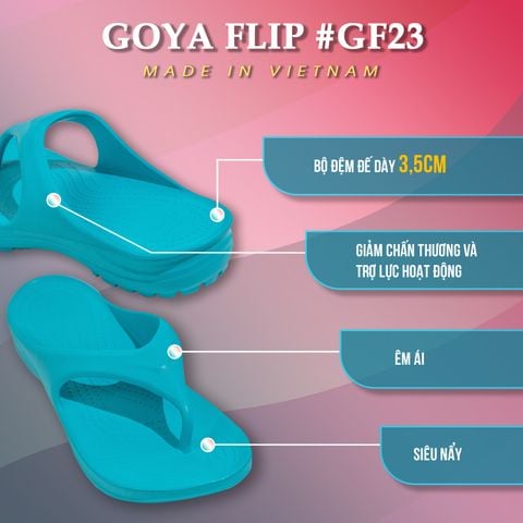  Dép Chạy Bộ GOYA Flip GF23 - Màu Xanh 