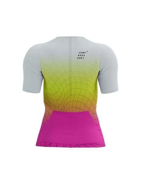  Áo Bó Tay Ngắn Compressport Tri Postural Aero - Safe Yellow/Neo Pink 
