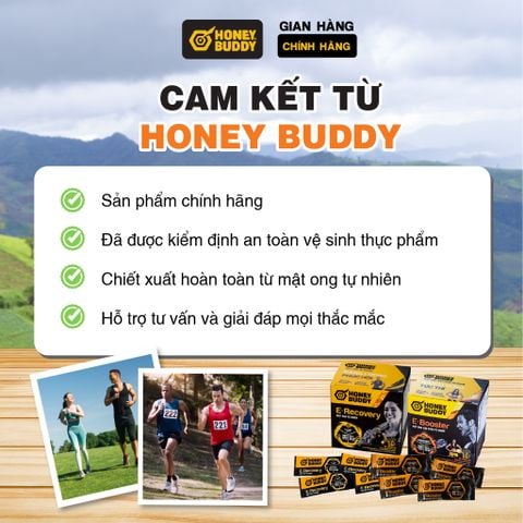  Gel Năng Lượng Honey Buddy E.Booster Mật Ong Sữa Chúa Tự Nhiên - Gói 10g 