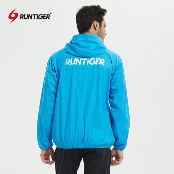  Áo Khoác Chạy Bộ Nam RunTiger 767 - Màu Xanh Dương 