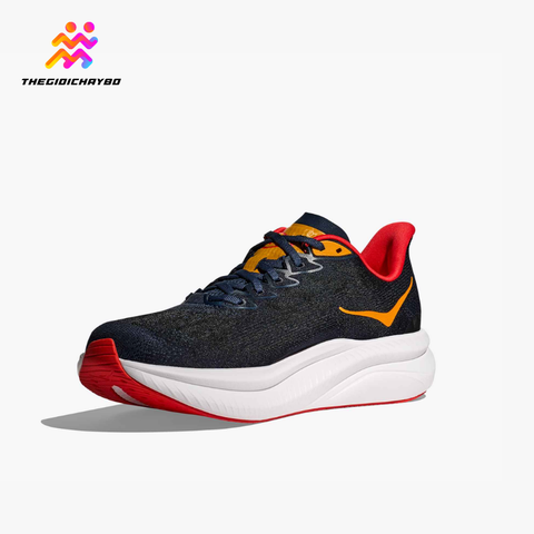  Giày Chạy Bộ Nam Hoka Mach 6 Wide Road - Navy 