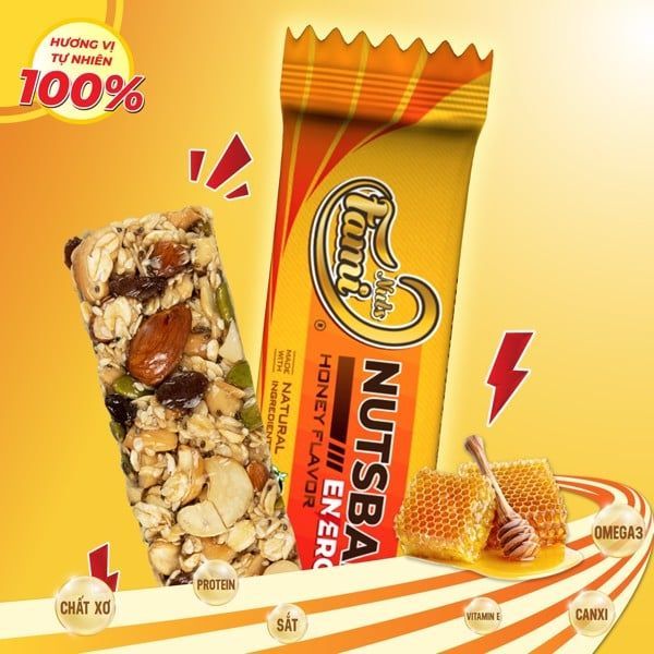  Thanh Hạt Năng Lượng FAMINUTS 40g - Vị Mật Ong 