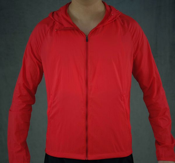  Áo Khoác Chạy Bộ Aspire Một Màu Có Nón APK108 - Đỏ 