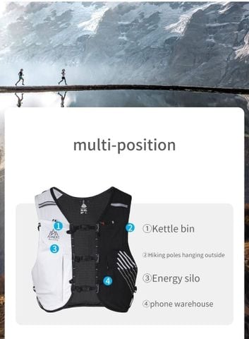  Vest Nước Chạy Bộ Aonijie C9116 Dung Tích 10L - Đen 