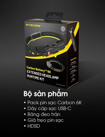  Pin Sạc Mở Rộng Nitecore Carbon 6K 6000mAH 
