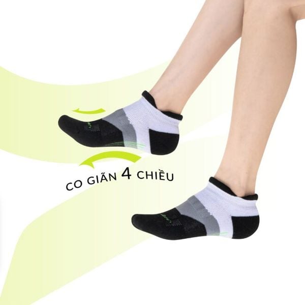  Tất/Vớ Cổ Ngắn Upper You Max Cushion SPM2001 Dày Dặn Êm Ái - Trắng Xám Đen 