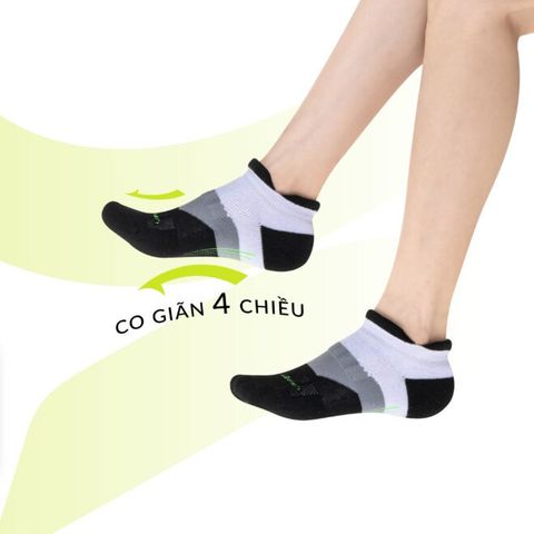  Tất/Vớ Cổ Ngắn Upper You Max Cushion SPM2001 Dày Dặn Êm Ái - Trắng Xám Đen 