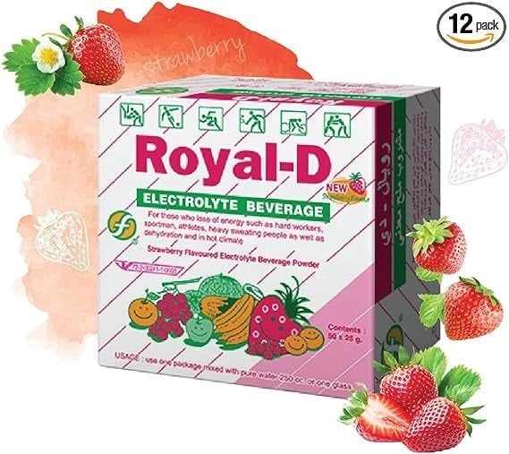  Bột Điện Giải Hòa Tan Royal-D Electrolyte Beverage - Vị Dâu 