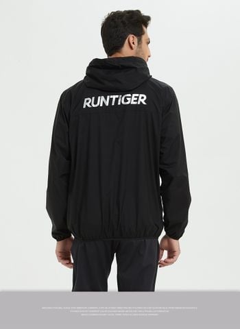  Áo Khoác Chạy Bộ Nam RunTiger 767 - Màu Đen 