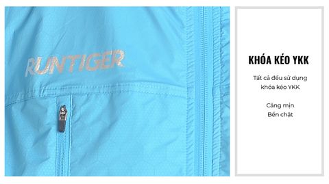  Áo Khoác Chạy Bộ Nam RunTiger 767 - Màu Xanh Dương 