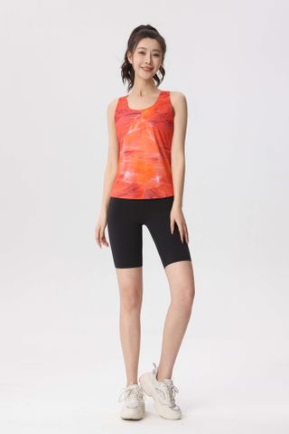  Áo Chạy Bộ Singlet Nữ Runtiger WM-7122 Full Printing - Orange 