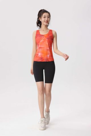  Áo Chạy Bộ Singlet Nữ Runtiger WM-7122 Full Printing - Orange 