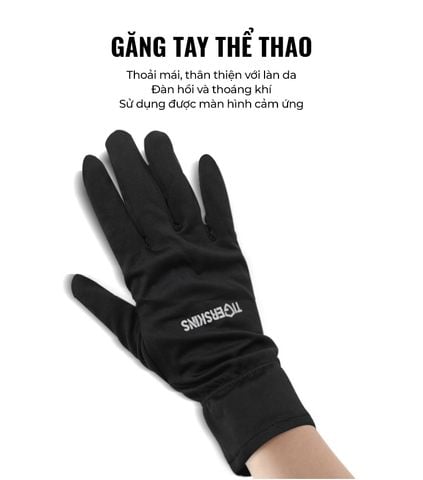  Găng Tay Thể Thao Nữ RunTiger 12267 - Màu Đen 