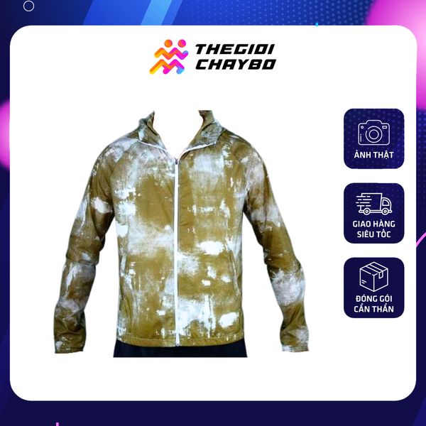  Áo Khoác Chạy Bộ Aspire Một Màu Có Nón APK107 - Xanh Rêu 