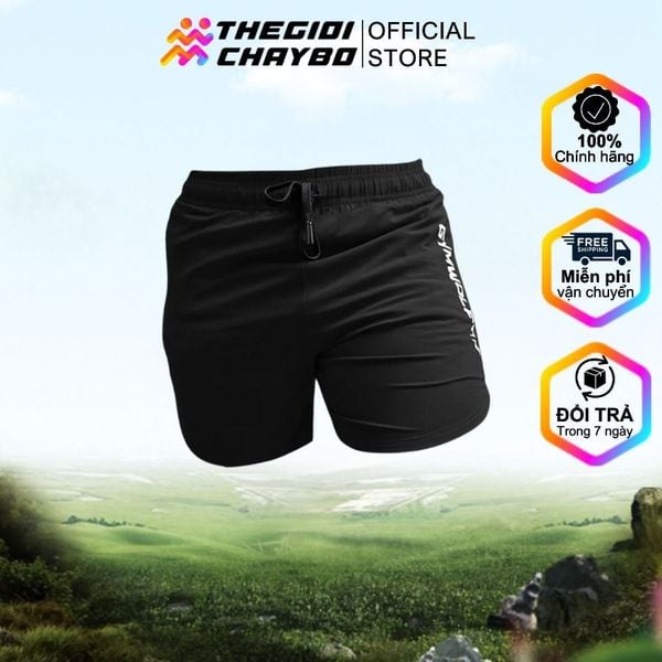  Quần Chạy Bộ Gymwolf Easy Fast & Fly W48 - Màu Đen 