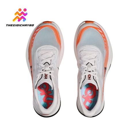  Giày Chạy Bộ Unisex Hoka Cielo X1 2.0 - Trắng Cam 