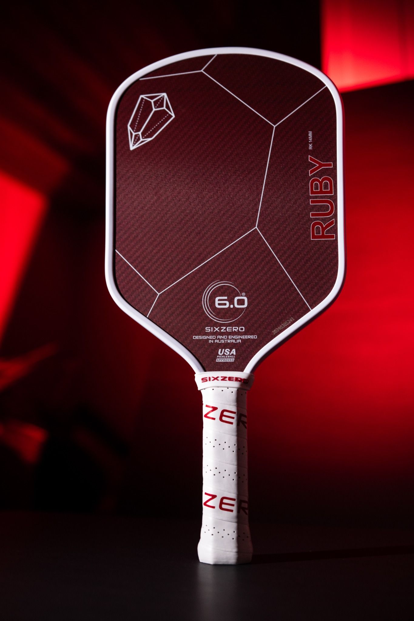  Vợt Pickleball Six Zero Ruby - White And Red 