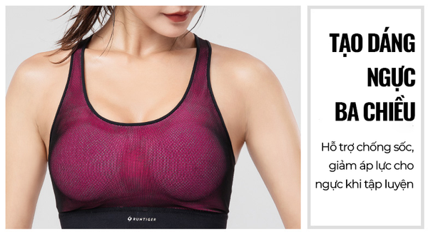  Áo Bra Nữ RunTiger 5328 - Màu Hồng 