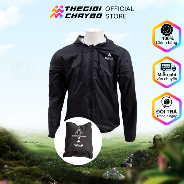  Áo Khoác Chạy Bộ Đi Mưa Chống Thấm Kala - Màu Đen 