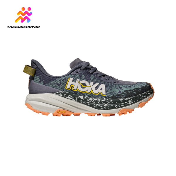  Giày Chạy Bộ Nữ Hoka Speedgoat 6 Trail - Grey Skies/ Cosmic Grey 