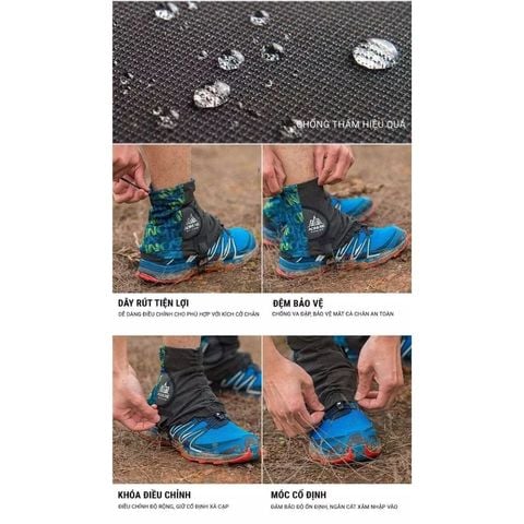 Gaiter/Xà Cạp Bảo Vệ Chân Aonijie E941 Chống Côn Trùng, Chống Cát - Xanh Dương 