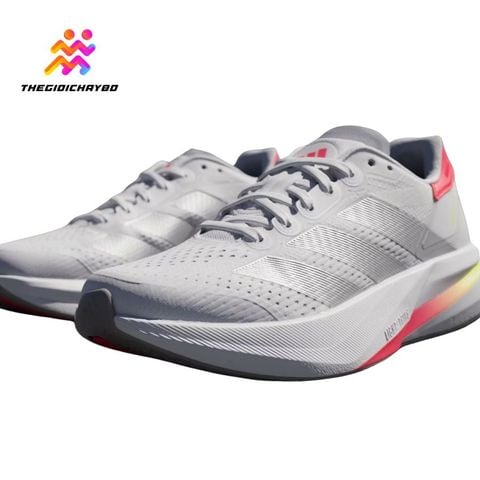  Giày Chạy Bộ Nữ Adidas Duramo Speed 2 - White / Silver Metallic / Lucid Red 
