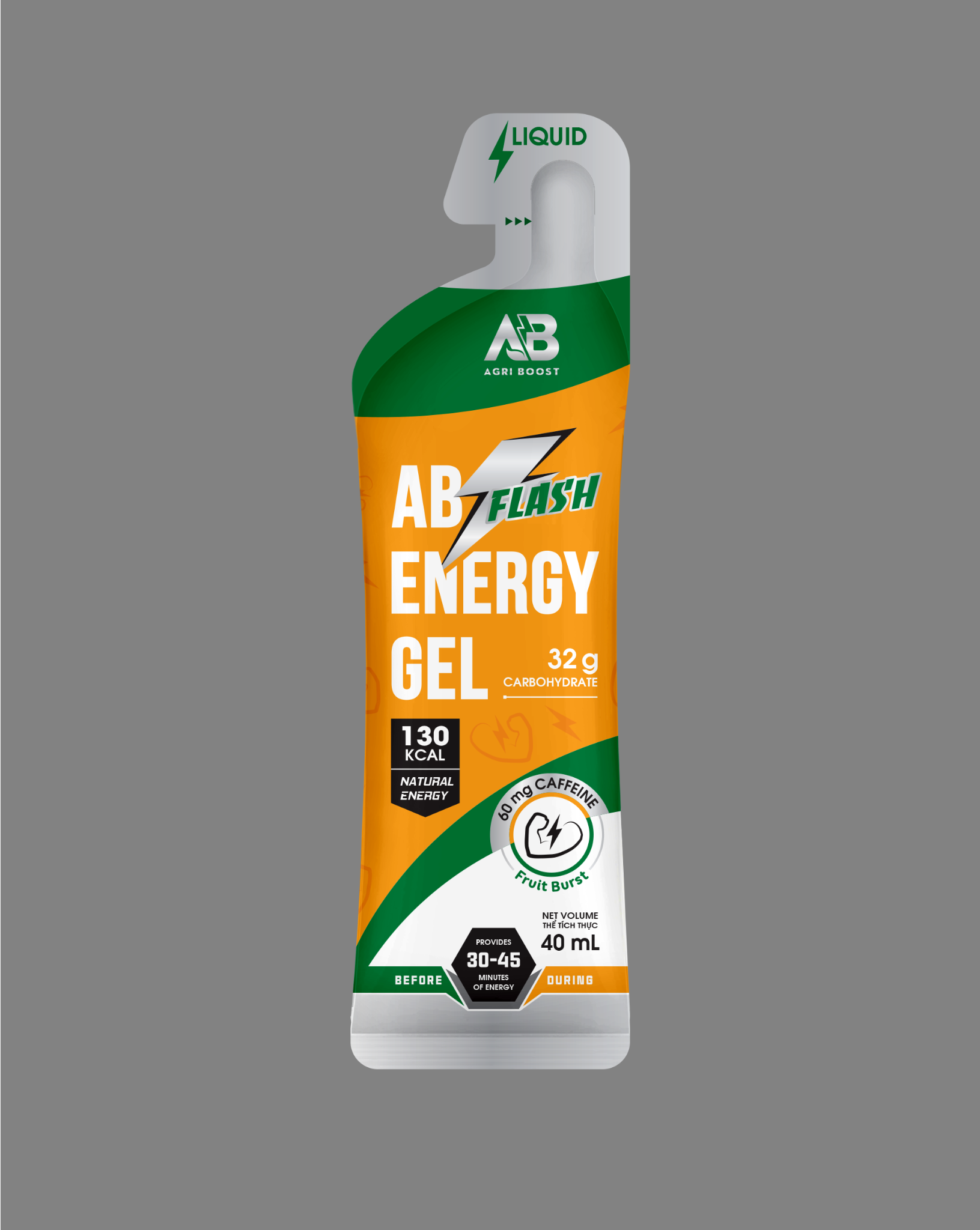  Gel Năng Lượng AB Flash Gói 40ml - Vị Trái Cây Hỗn Hợp 