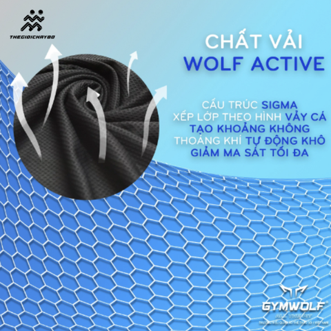  Áo Thun Gymwolf Run Original - Xanh Hồng 